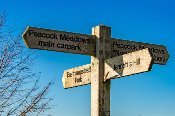 Sign post in Bracknell