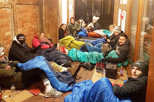 Our big sleep out to raise money for homelessness!