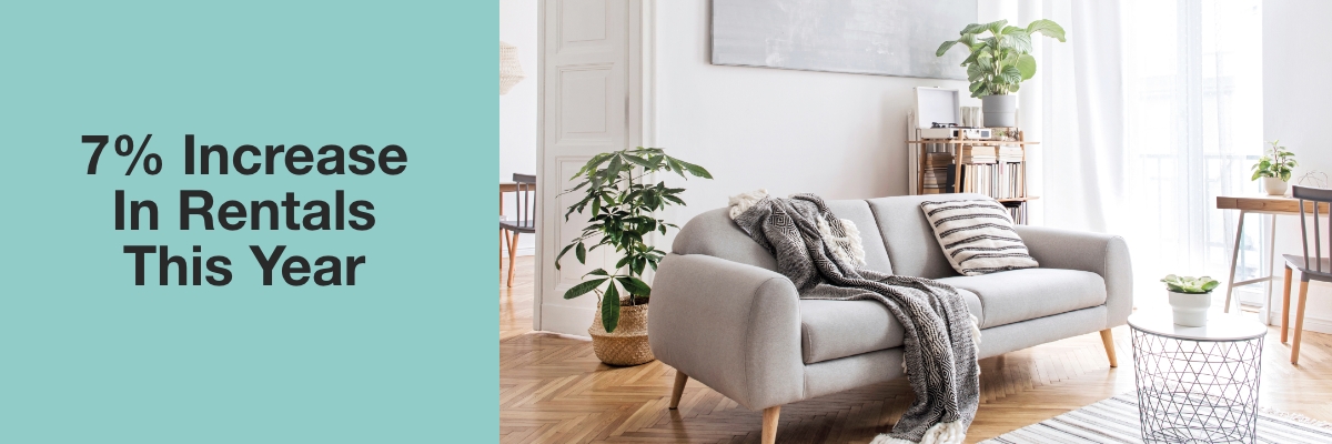 7% increase in rentals this year 7% increase in rentals this year