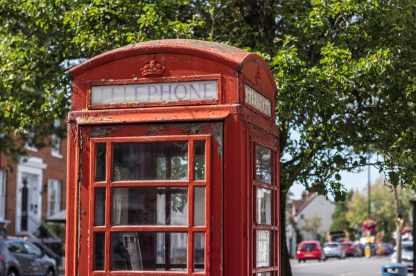 Telephone box in Wokingham high street