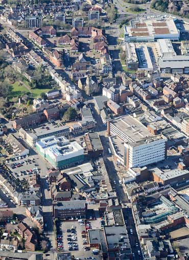 Aerial view of Aldershot