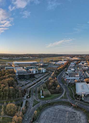 Aerial view of Farnborough
