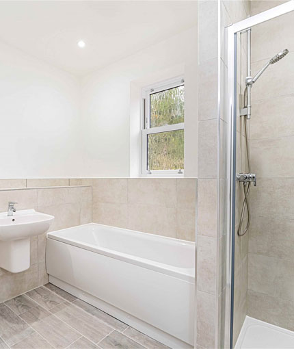 A bathroom in the Sandhurst Mews development