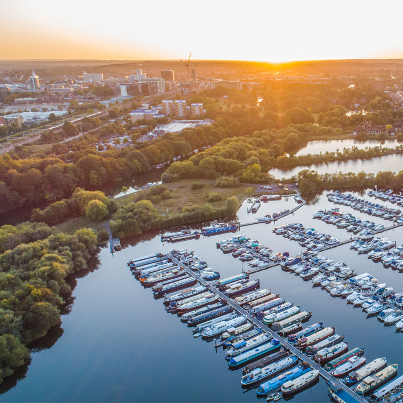 Caversham Marina in Reading