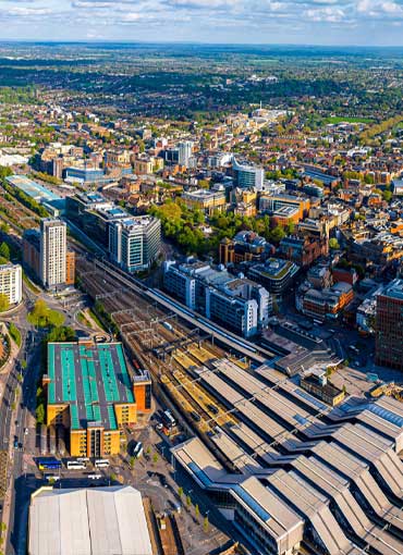 Aerial view of Reading