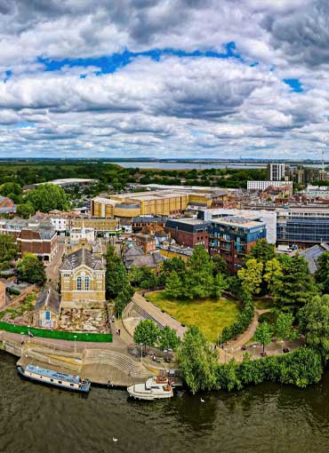 Aerial view of Staines