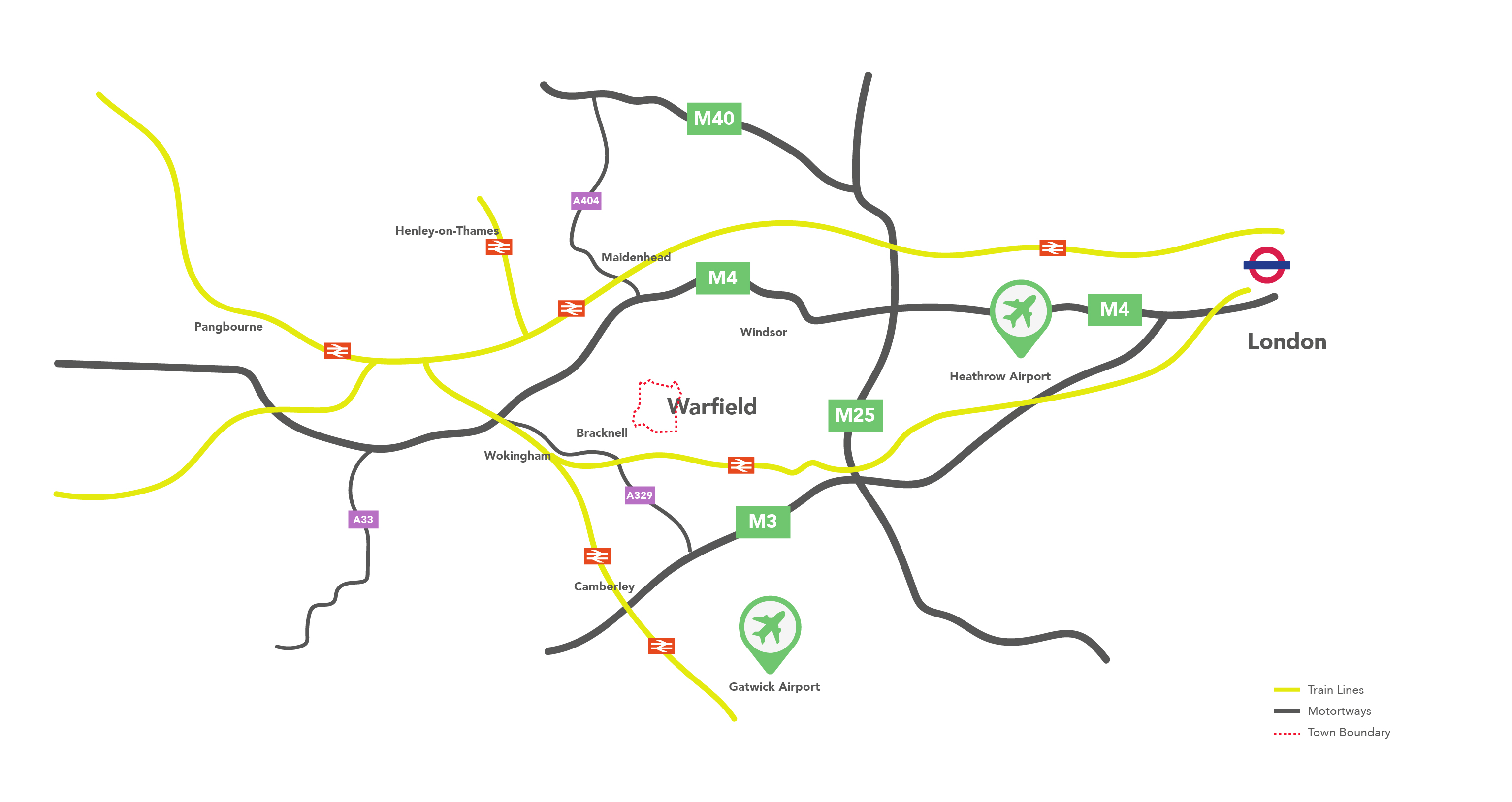 Warfield transport links